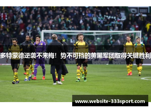 多特蒙德逆袭不来梅！势不可挡的黄黑军团取得关键胜利